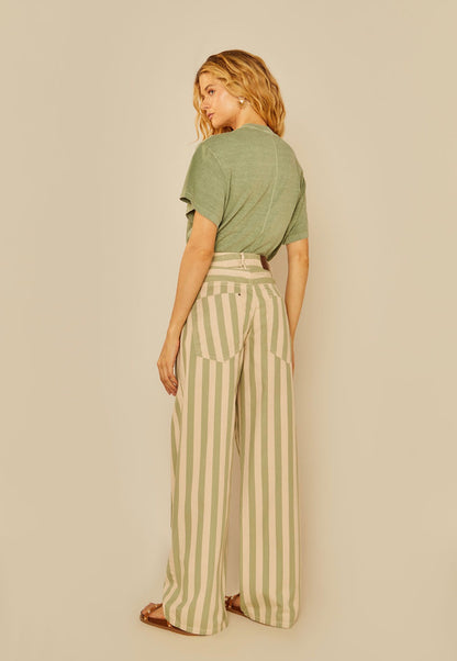 OhBoy | Calça Sarja Listra - Verde Malaquita