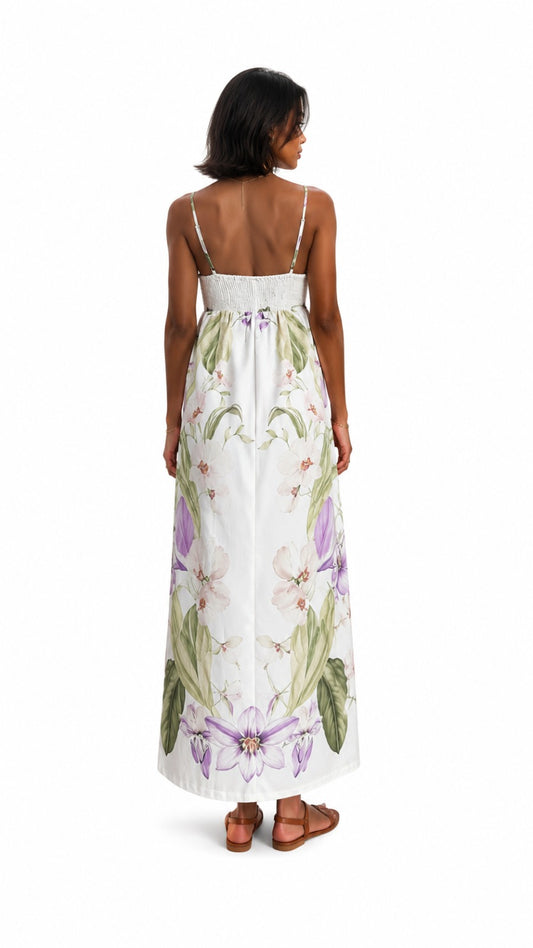 Vestido Farm Longo Jardim Sereno
