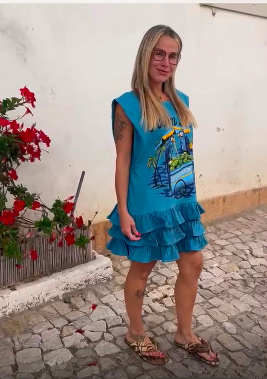VESTIDO FARM  REGATA BABADO
