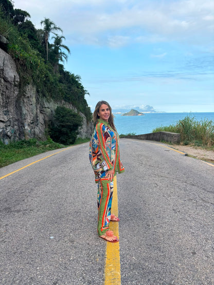 Camisa Estampada Lenço Bem Querer