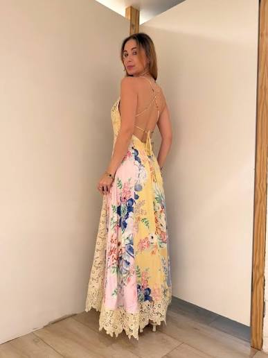 Vestido Artesanal Renda Floral Leni da FARM