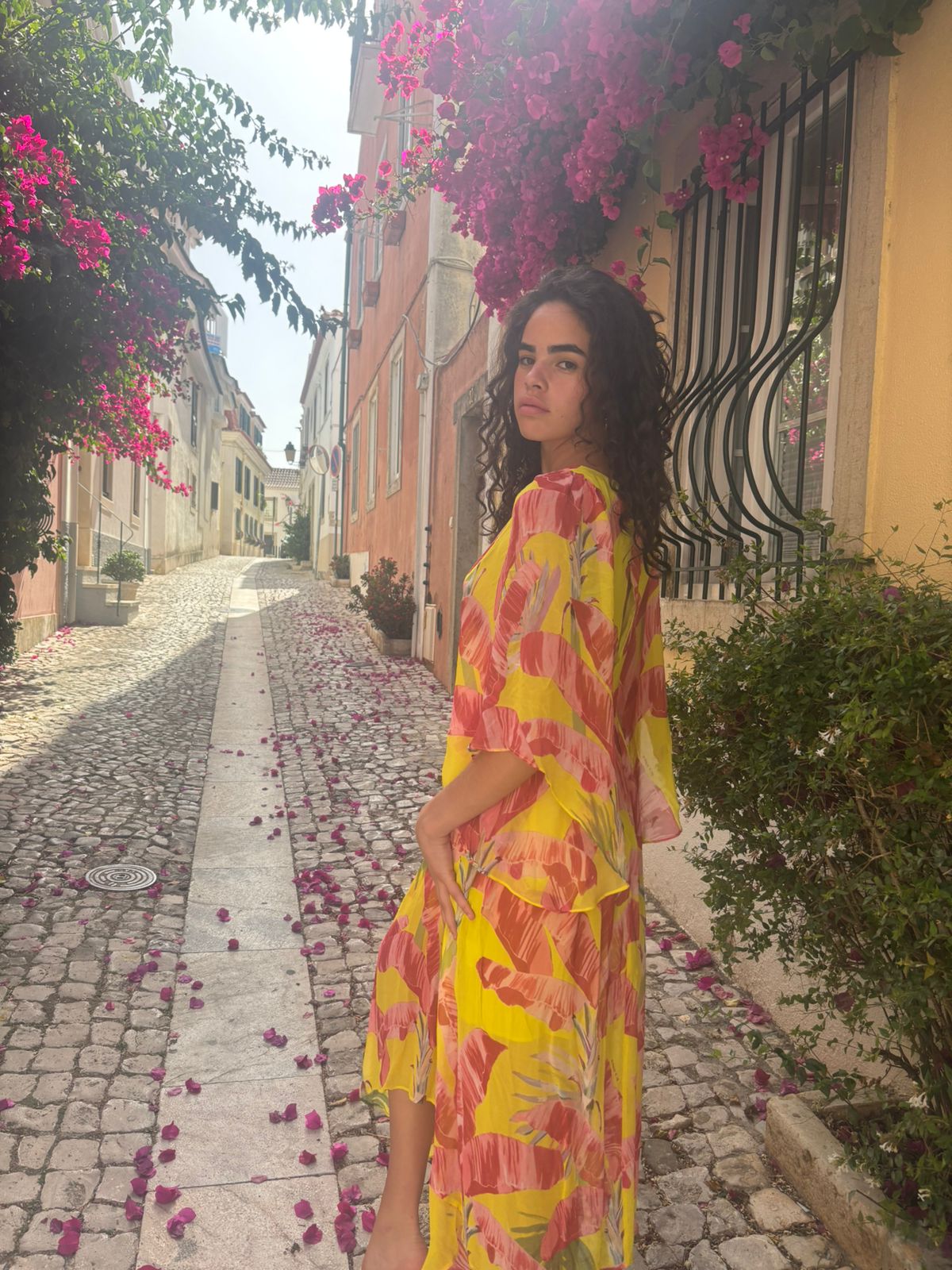 VESTIDO KAFTAN JUNGLE LIME