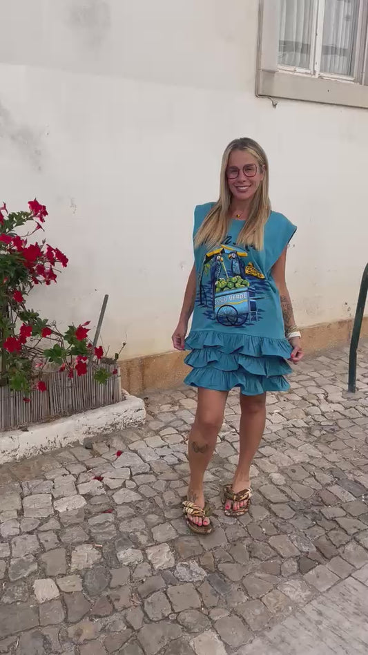 VESTIDO FARM  REGATA BABADO