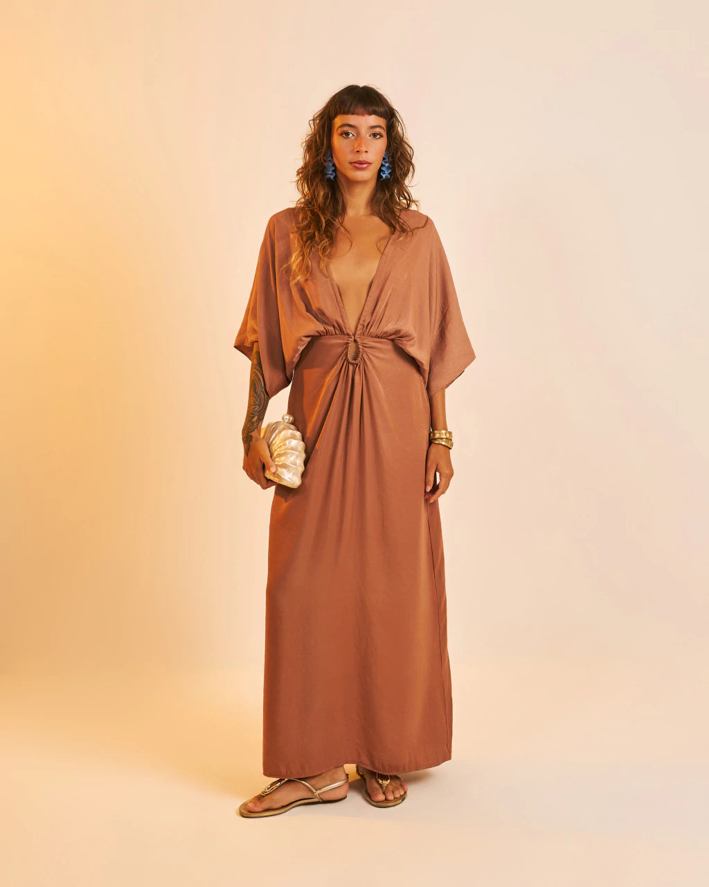 Vestido Acetinado Eloíse Avelã