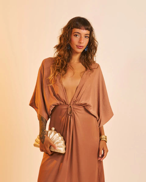 Vestido Acetinado Eloíse Avelã