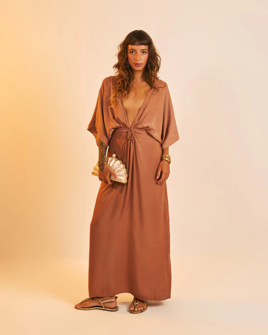 Vestido Acetinado Eloíse Avelã