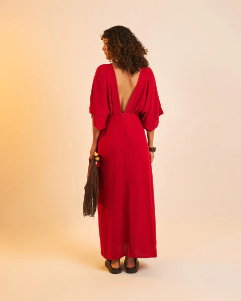Vestido Eloíse Urucum