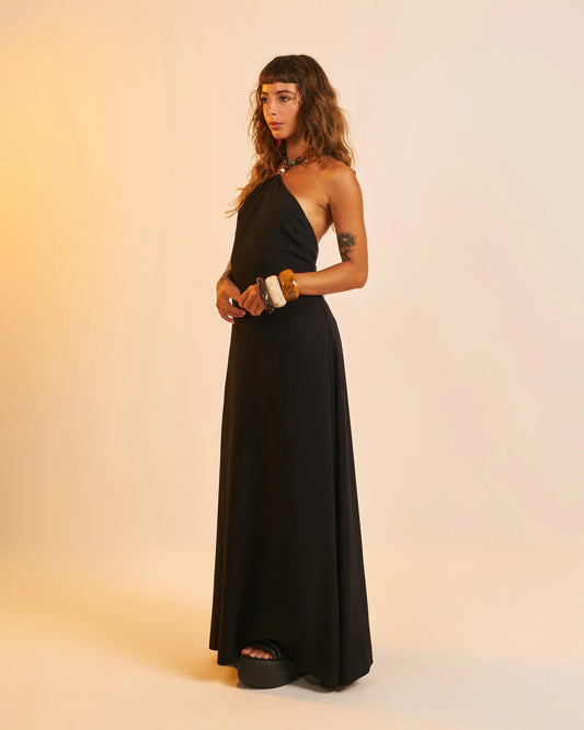 Vestido Longo Costeira Preto