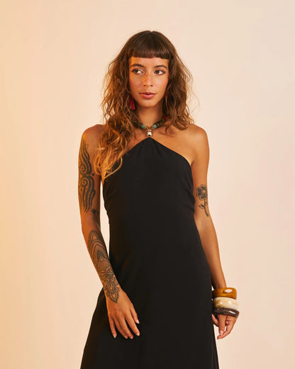 Vestido Longo Costeira Preto