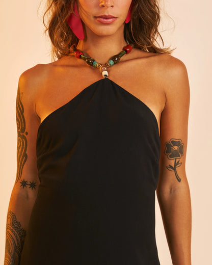 Vestido Longo Costeira Preto