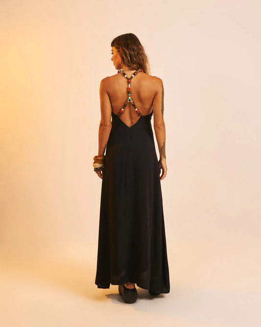 Vestido Longo Costeira Preto