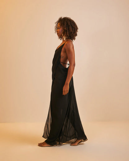 Vestido Longo Rafaela Preto