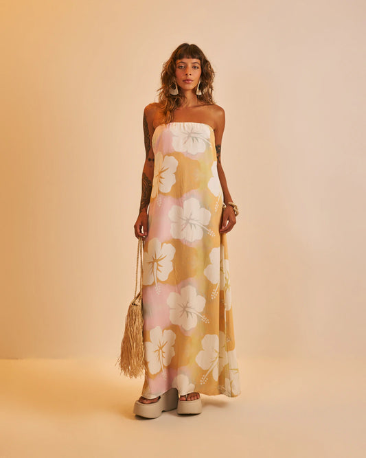 Vestido Longo Antúrio Aloha