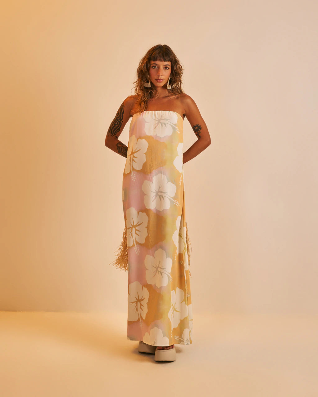 Vestido Longo Antúrio Aloha