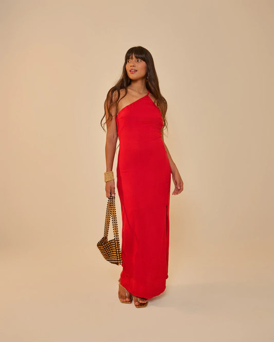 Vestido Cropped Bruna Vermelho