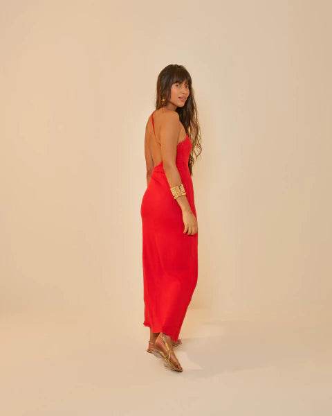 Vestido Cropped Bruna Vermelho