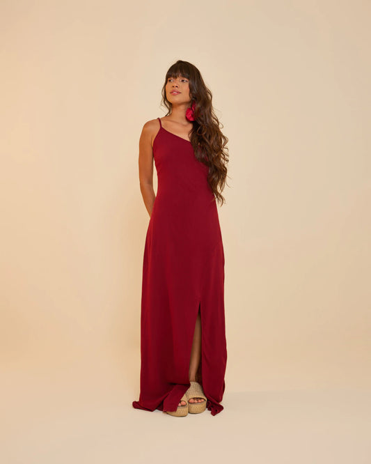 Vestido Longo PUMP  Clara Cereja