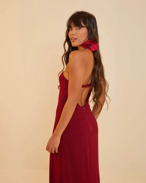 Vestido Longo PUMP  Clara Cereja