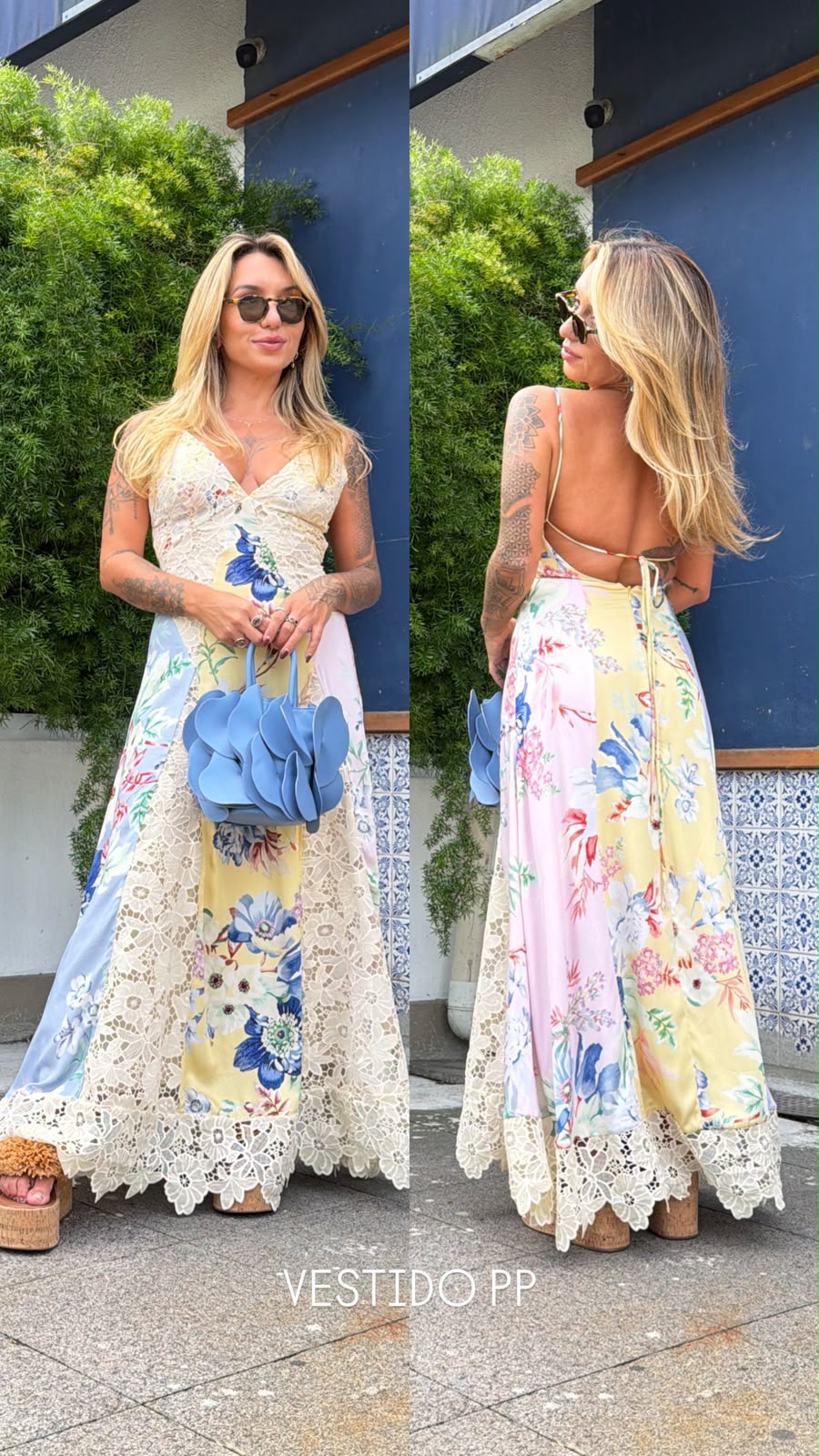Vestido Artesanal Renda Floral Leni da FARM